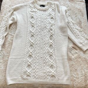 New York & Company White Sweater Dress